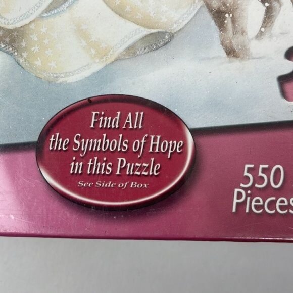 When Dreams Come True 550 pc Puzzle Santa Angels Christmas pink cancer NEW - Picture 6 of 9